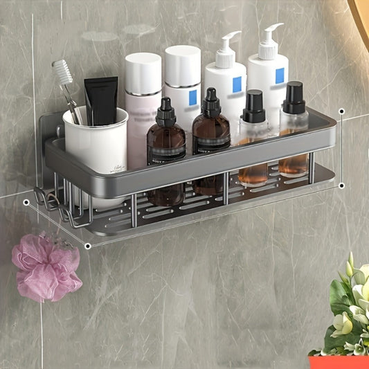 Shower Caddy Baskets, 2-Pack No-Drill Wall-Mounted Bathroom Organizers