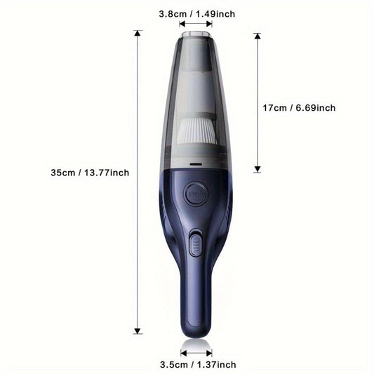 Cordless Handheld Vacuum Cleaner with USB Charging & Crevice Tool, 901 Color Options
