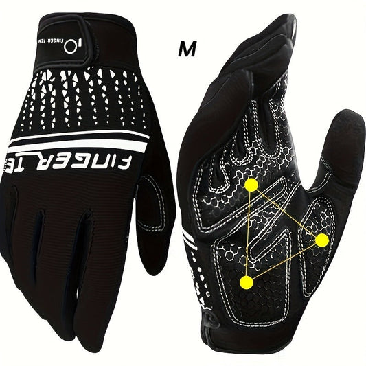 Full-Finger Workout Gloves with Touchscreen Tips and Gel-Padded Palms, S–XL