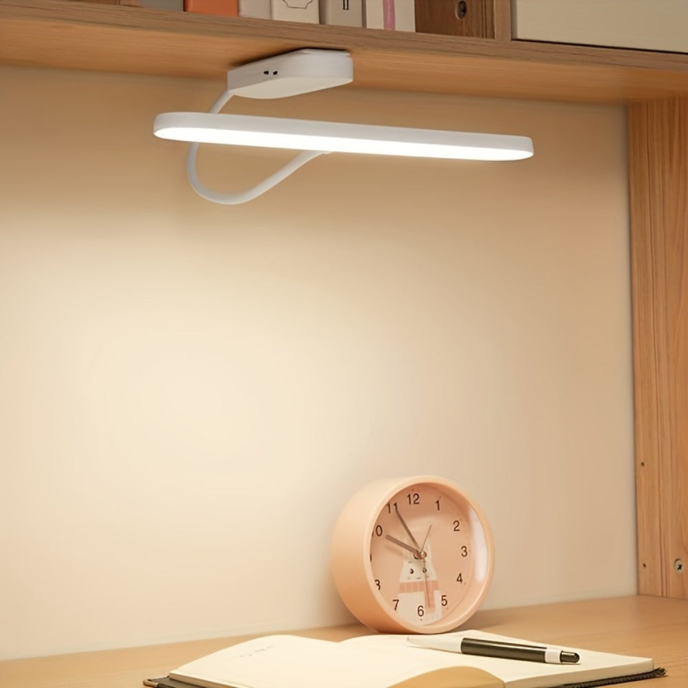 Eye Care LED Desk Lamp Gooseneck Flexible Neck – No Flicker, 3 Color Temperatures Dimmable, USB Charging Port, Table Reading Light for E-Book, Study, Home Office & Bedroom