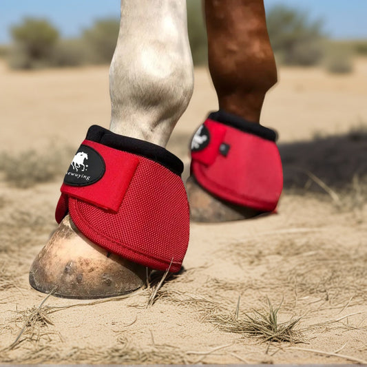 Horse Bell Boots, Non-Turning Pull-On Pair in Four Colors, Sizes S–L