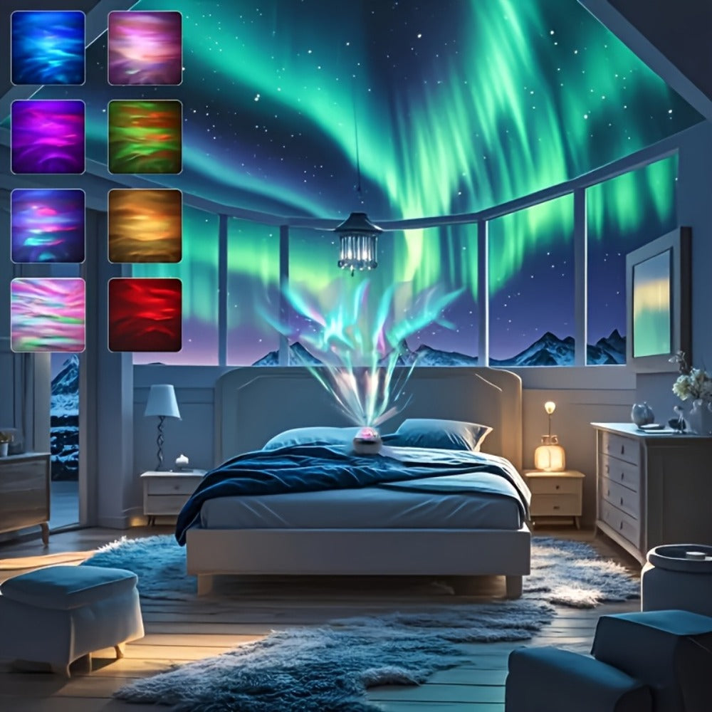 Aurora Magic Ball Light USB Plug-In with Remote – Color Rotating Aurora Borealis Effect Night Light for Bedroom, Living Room & Party Atmosphere Decor