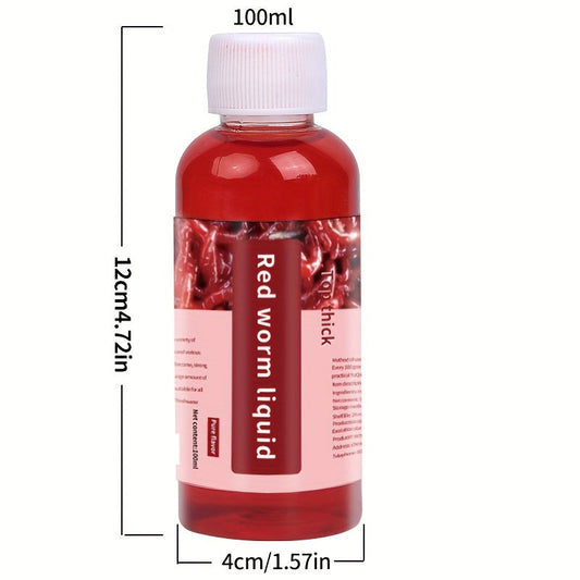 Red Worm Liquid Fish Bait Attractant, 100 mL Bottles, 2-Pack for Freshwater Fishing