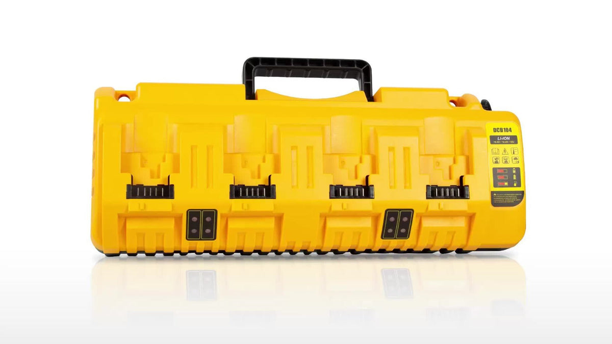 4-Port Battery Charger for DeWalt DCB104 Replacement 20V Max Rapid Charging Station with 2 USB Ports Compatible with 12V 20V DCB127 DCB200 DCB201 DCB204 DCB205 DCB206