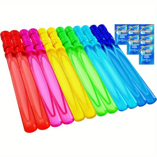 Big Bubble Wand Set, 14.6-Inch Wands with Refill Solution, 12 or 36 Pack