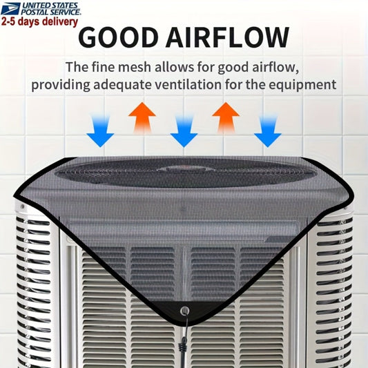 Outdoor Air Conditioner Cover, 26 x 26 in PVC Mesh for Leaves & Debris