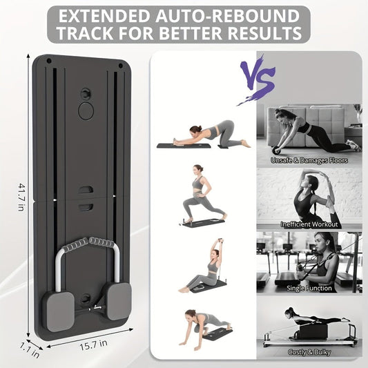 Pilates Slide Board, Foldable ABS Trainer for Home Core and Ab Workouts
