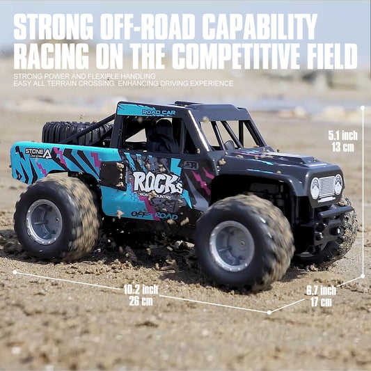 Amphibious RC Car 1:16 Scale 4WD, Waterproof Monster Truck or Pickup, 2 Batteries