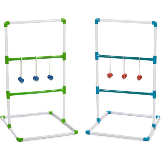 Ladder Toss Game Set with PVC Frames, Golf Ball Bolos and Zip-Up Carrying Case
