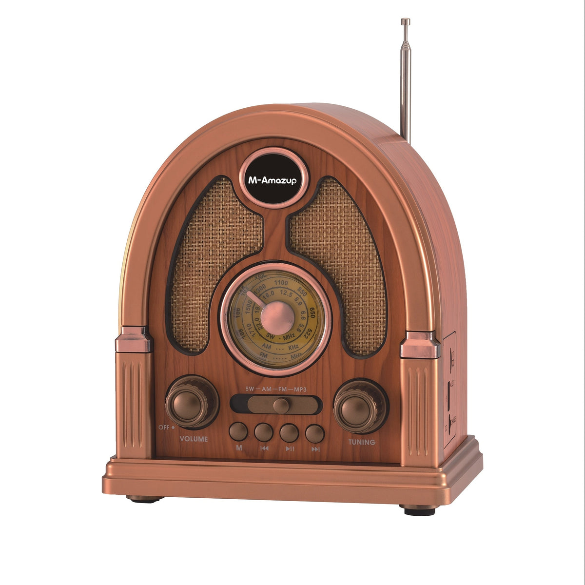 Portable AM FM SW Radio Bluetooth Speaker, Multi-Function Wireless Speaker with TF Card Player, Stereo Sound, Rechargeable, for Home Outdoor Camping Travel Elderly