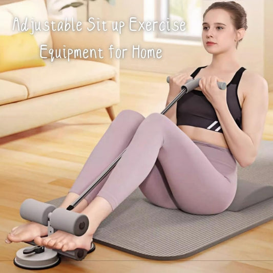 Adjustable Ab Trainer Sit-Up Assistant for Home Workouts, Black or Pink