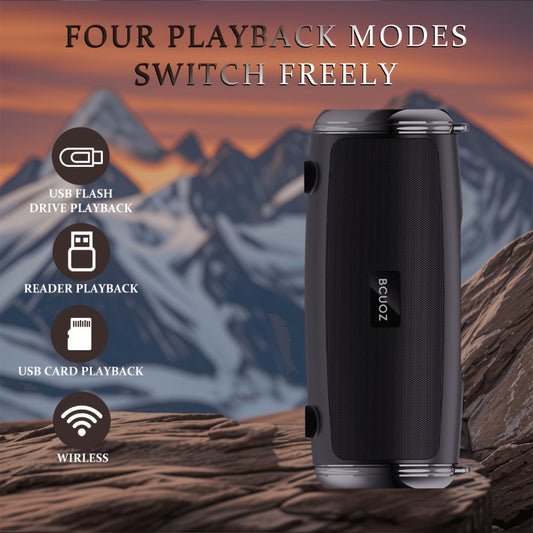 Portable Bluetooth Speaker BCUOZ with Subwoofer, TWS Pairing & FM Radio