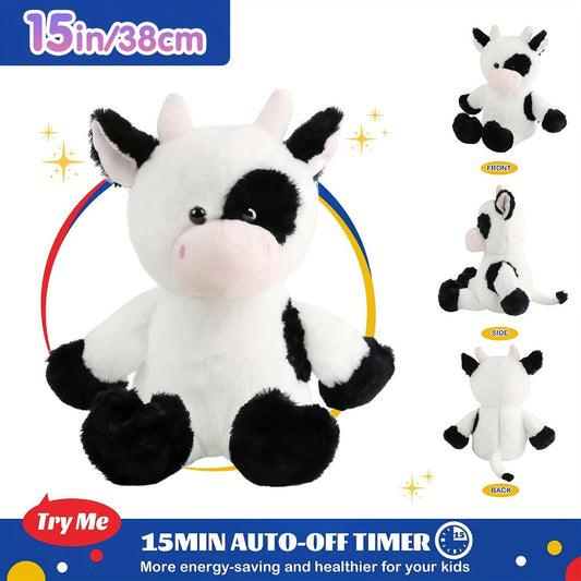 Highland Cow Plush, Light-Up Stuffed Animal with Music Option