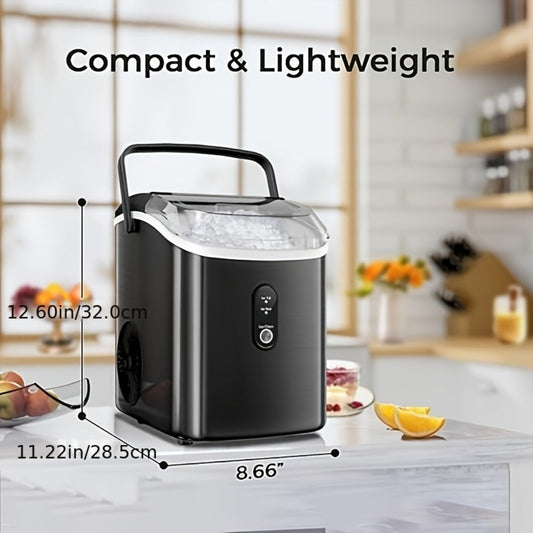 Countertop Ice Maker with Nugget or Bullet Models and Stainless Steel Silver Option