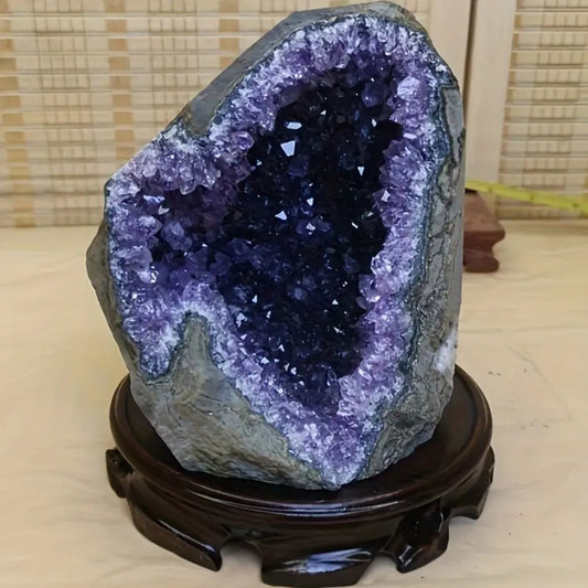 Crystal Cave Clusters with Polished Edges, Amethyst & Blue Crystal Options