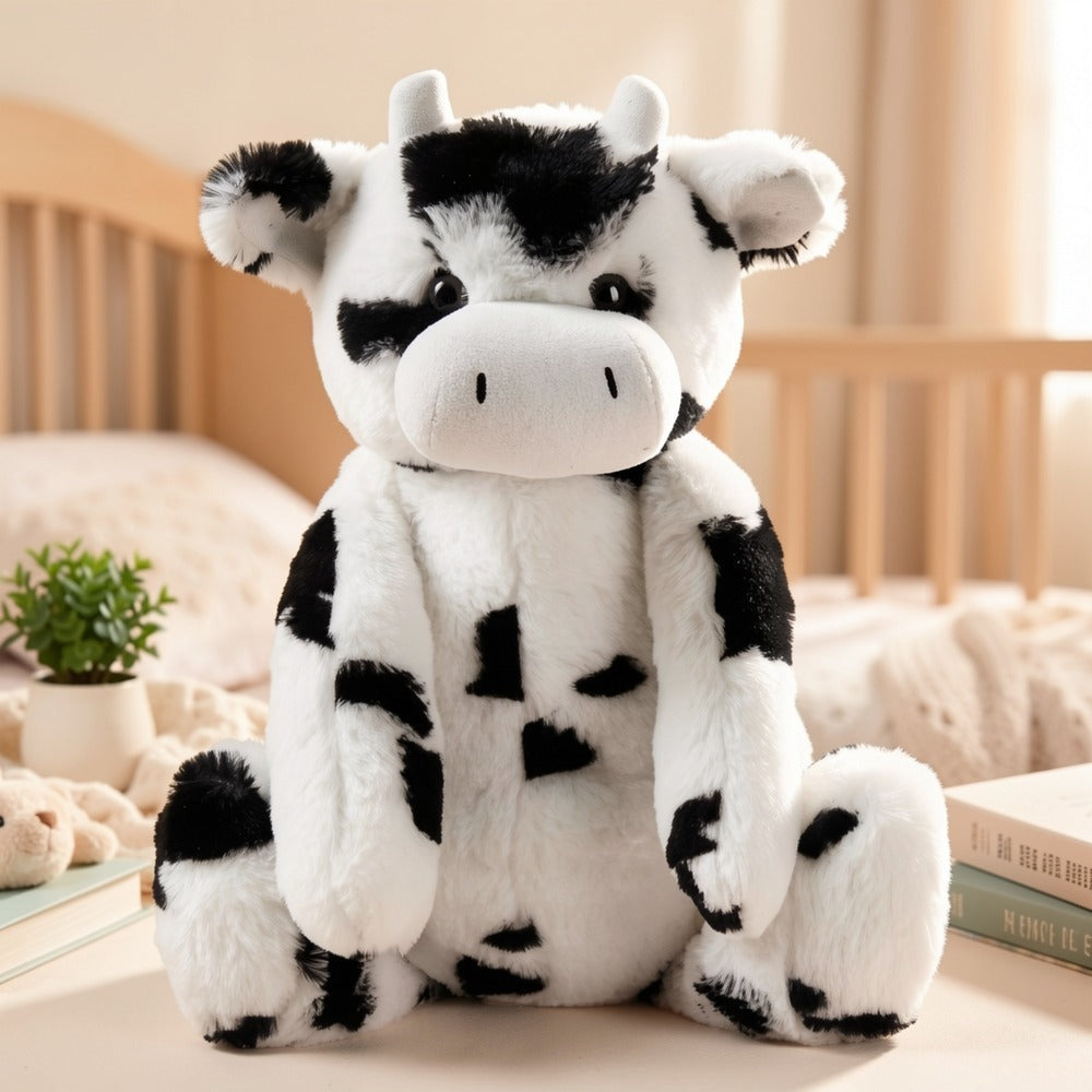 Cow Stuffed Animal Plush, 16-Inch Black-and-White Farm Animal Toy