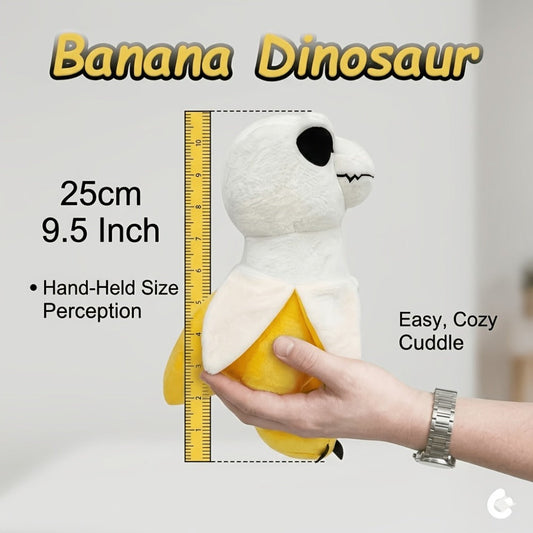 Banana T-Rex Plush, 9.5-Inch Kawaii Dinosaur Stuffed Animal