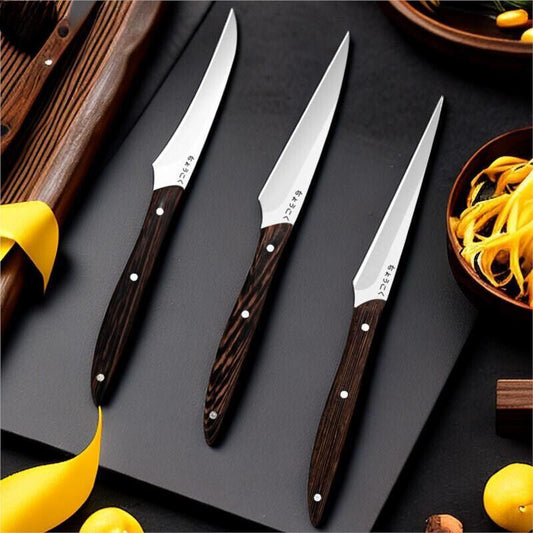Carving Knife Set, 3 Fixed-Blade Knives for Whittling, Peeling and Kitchen Prep