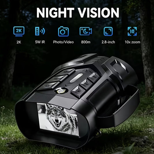 Digital Night Vision Binoculars with 5W IR, 2.8-Inch IPS Screen and Rechargeable Battery