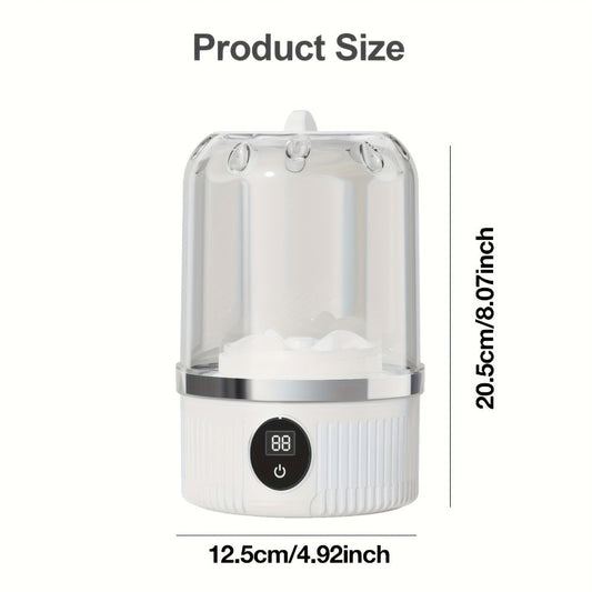 Portable Mini Washing Cup with 2 Wash Modes and One-Button Start - White