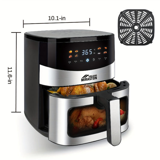 Air Fryer with Touchscreen, Viewing Window and 8 Presets, 2.8 or 6.5 Quart