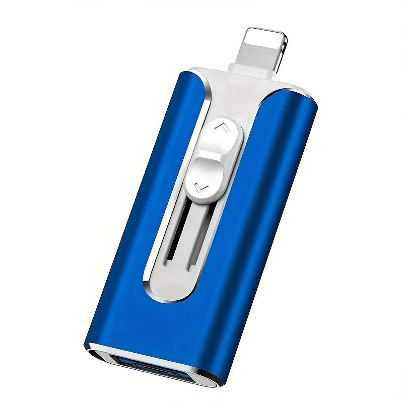 OTG USB 3.0 Flash Drive 4-in-1 for iPhone iPad Android Mac PC – Lightning Type-C Micro USB Connector Thumb Drive 64GB 128GB 256GB Memory Stick Photo Backup Storage