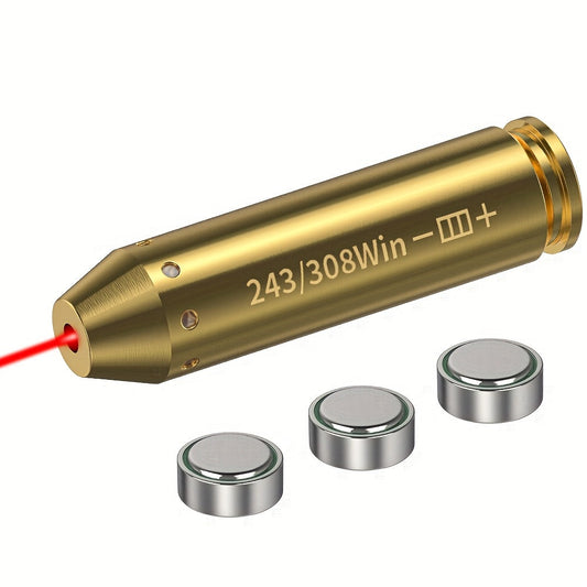 Red Laser Bore Sighter, Battery-Powered with Caliber-Specific Options