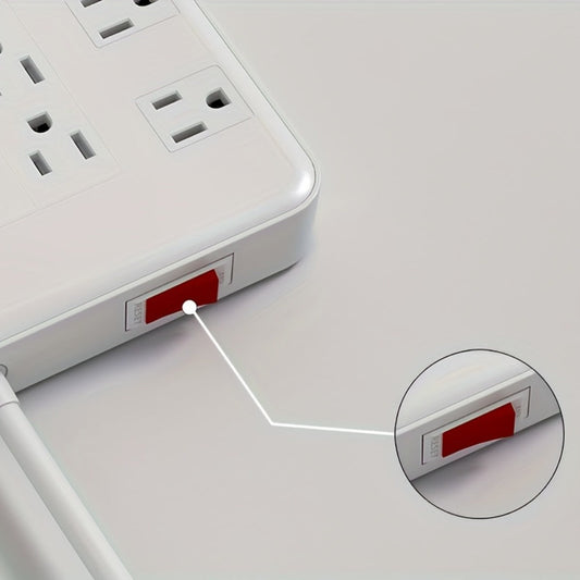 Surge Protector Power Strip, 22 AC Outlets & 5 USB Ports, 6ft Flat Plug Cord
