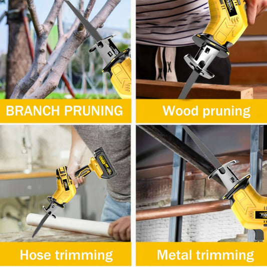 Cordless Reciprocating Saw with Safety Lock, Variable Speed and Battery Kit Options