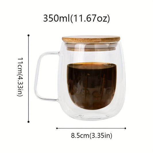 Coffee Cup Set with Lids and Spoons, 350 mL Cups for Home and Office