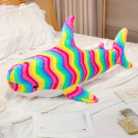 Shark Plush Doll in Mixed Colors for Ocean-Themed Room Decor