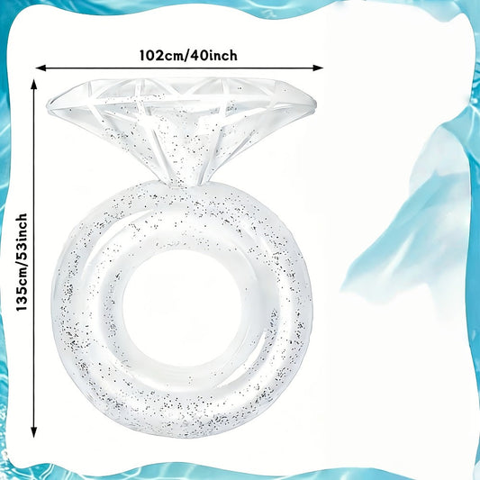 Engagement Ring Pool Float, Inflatable 49 x 31 Inch Bridal Party Decoration