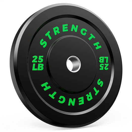 Rubber Bumper Plates with 2-Inch Steel Center Rings, 10–45 lb Weight Options