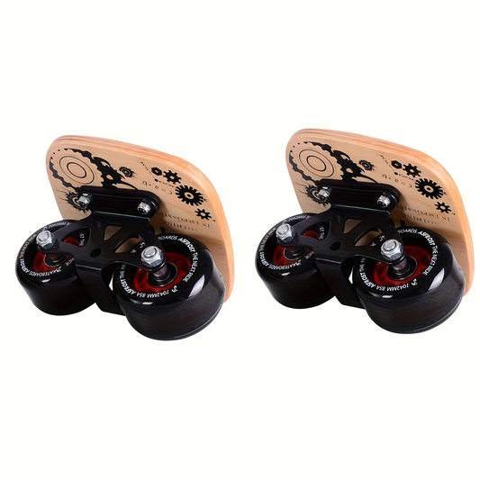 Split Drift Skates with 7-Layer Maple Decks and PU Wheels, Two Style Options