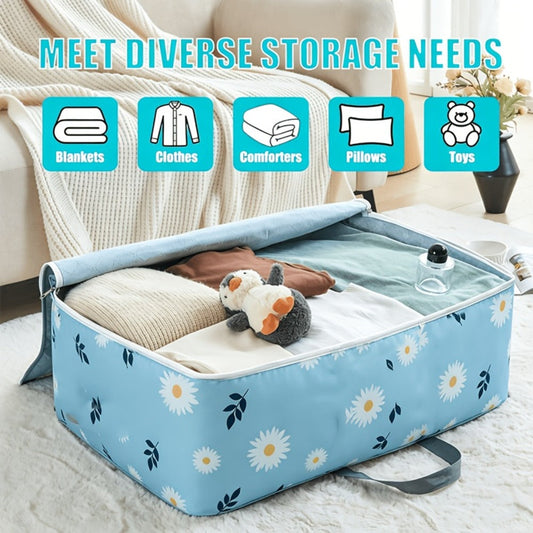 Under-Bed Storage Bags, Foldable 6-Pack with 140L Capacity for Bedding