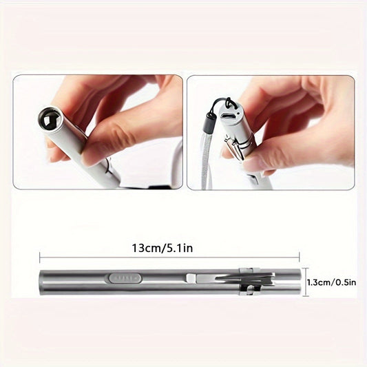 USB Rechargeable Pen Flashlight 5-Pack with Pocket Clips and 400-Lumen Output