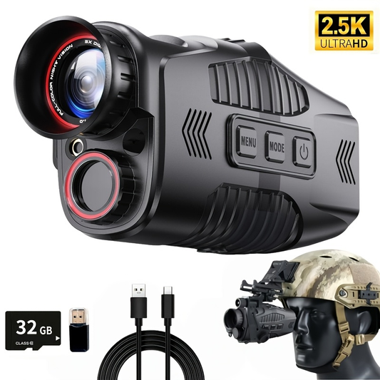Night Vision Monocular with 850nm IR, 5x Digital Zoom and 1.54-Inch Display