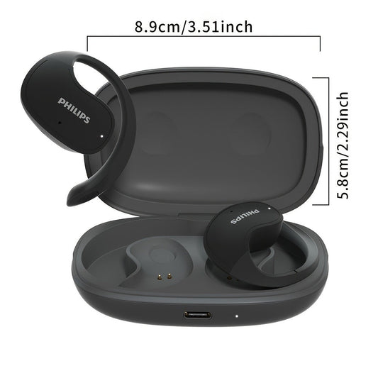 Philips TAT2708 True Wireless Earbuds, Stereo Surround Sound ENC Noise Cancellation Touch Controls Built-in Mic, 24H Polymer Battery USB-C Fast Charging Case, Lightweight for Commuting Workouts Daily Use