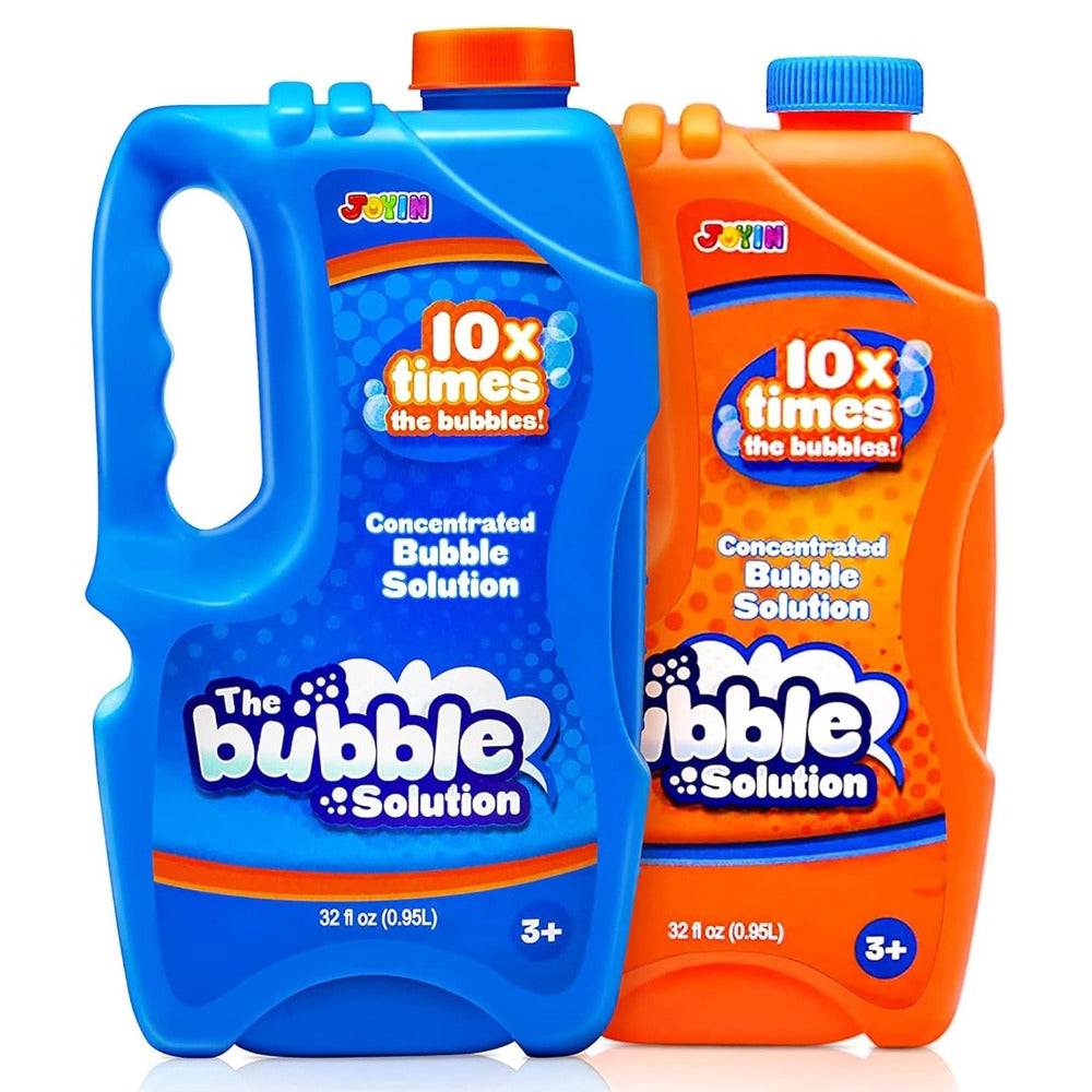 64oz Bubble Solution Refill 2-Pack Concentrate – Makes 5 Gallons, Compatible with Bubble Machines, Wands & Blowers, Non-Toxic Child Safe, Outdoor Party Toy for Birthdays, Easter & Summer Fun