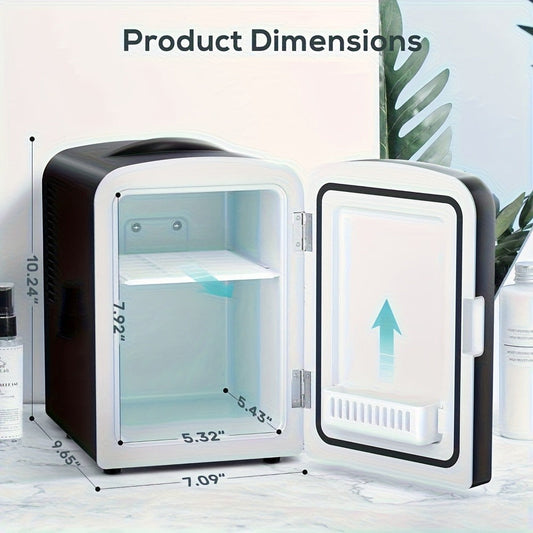 Skincare Mini Fridge, 1.06-Gallon Portable Personal Refrigerator in White or Black
