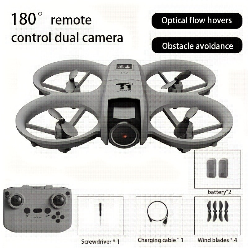 RC Drone with 4K Camera Dual Batteries Optical Flow Auto Hover Anti-Collision One-Key Return WiFi FPV Real-Time Video | Long Endurance Remote Control UAV for Kids Adults Beginners | Birthday Gift