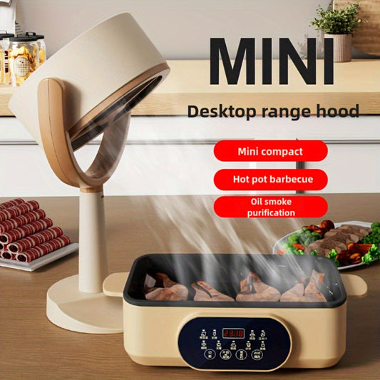 Portable Cooking Smoke Extractor Fan, USB Rechargeable & Foldable, White