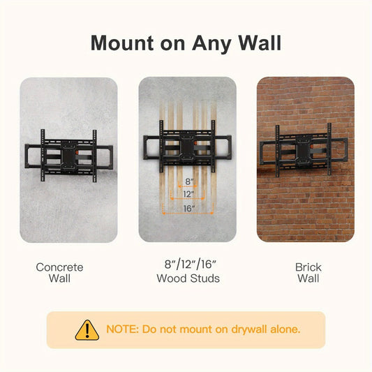 Full-Motion TV Wall Mount for 40–85 Inch TVs, Dual Arms, 132 lb Capacity