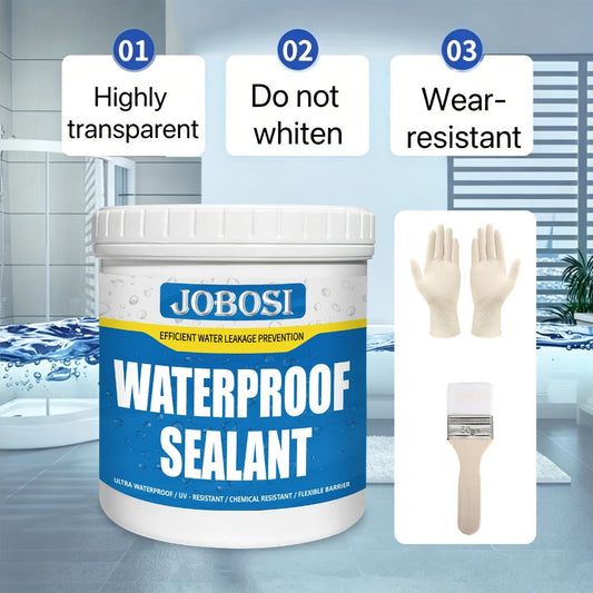 Liquid Waterproof Sealant for Leak Repair, Transparent and Black Options
