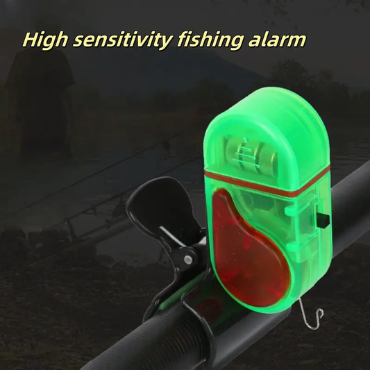 Fishing Bite Alarms with Sound and LED Indicator, Green 4-Pack for Night Fishing