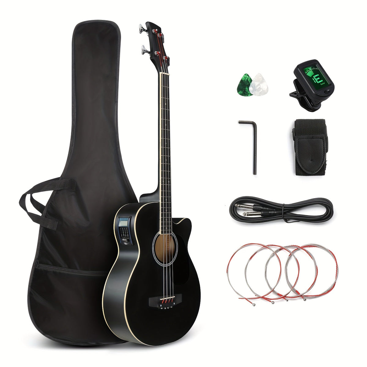 Acoustic Guitar shown in the Black option