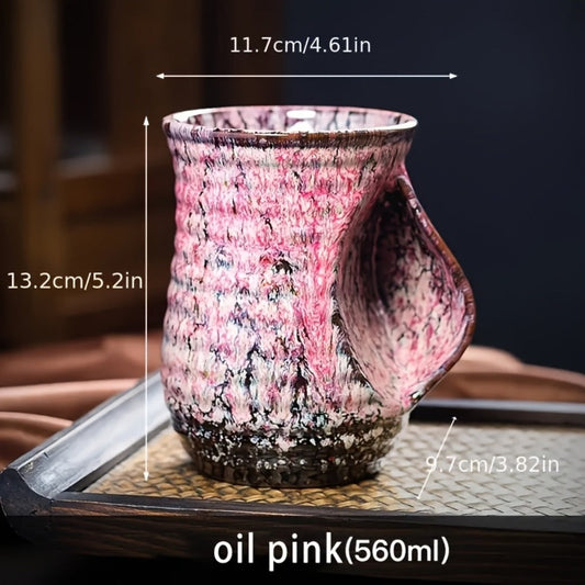 Ceramic Hand Warmer Coffee Mug with Kiln-Fired Speckled Glaze, Two Styles