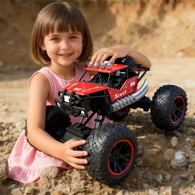 RC Off-Road Truck 4WD All-Terrain Remote Control Car, USB Rechargeable, 2.4GHz, Black or Red