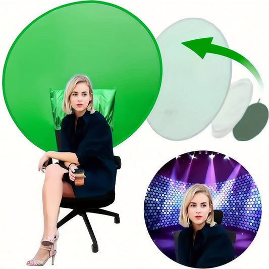 Green Screen Backdrop with Folding Frame for Streaming, Photography and Video Calls