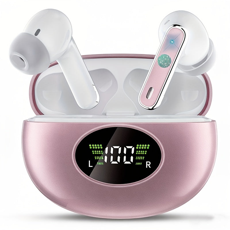 40H TWS Earbuds Bluetooth 5.4 LED Power Display Charging Case Deep Bass Noise Cancelling Mic True Wireless In-Ear Earphones Long Playtime